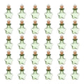 Mini Glass Bottles with Cork Stoppers - Green Star Vials Set of 30