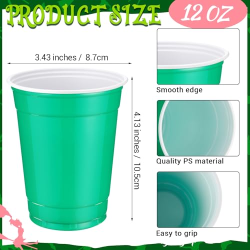 48 Pack Colorful Plastic Cups 12oz for Parties and Events - Witch Theme