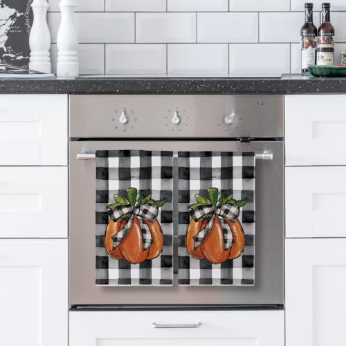 Multicolor Fall Kitchen Towels Set of 2 18x26 Inch Autumn Thanksgiving Decor