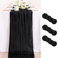 Black Halloween Fall Cheesecloth Table Runner 10 Ft 3-Pack - Gothic Decor