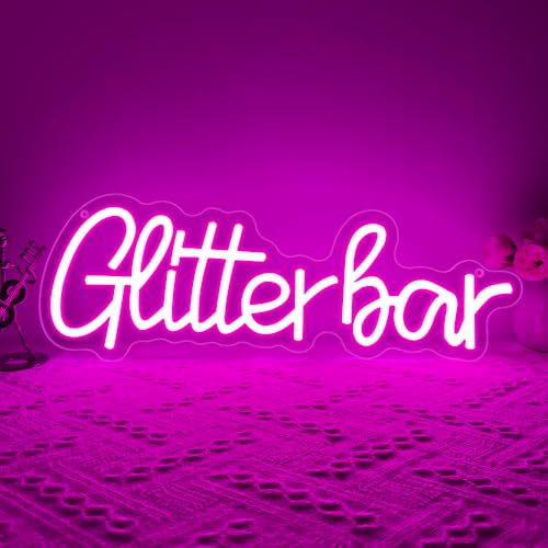 Glitter Bar Neon Sign LED Bar Decor for Home Wedding Birthday Party LB-GlitterBar