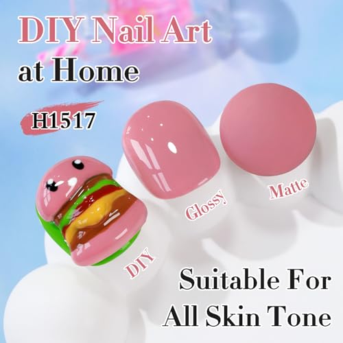 Gel Nail Polish 0.5oz - Hema-Free, Long-Lasting, Easy Application, Coral Pink