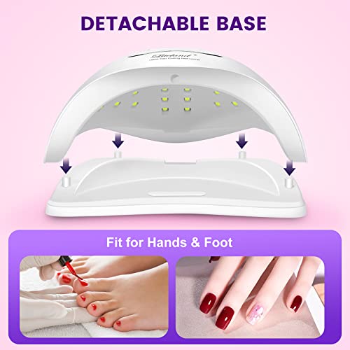 UV Gel Nail Lamp 150W LED Nail Dryer - White, Adjustable Timer & Smart Sensor