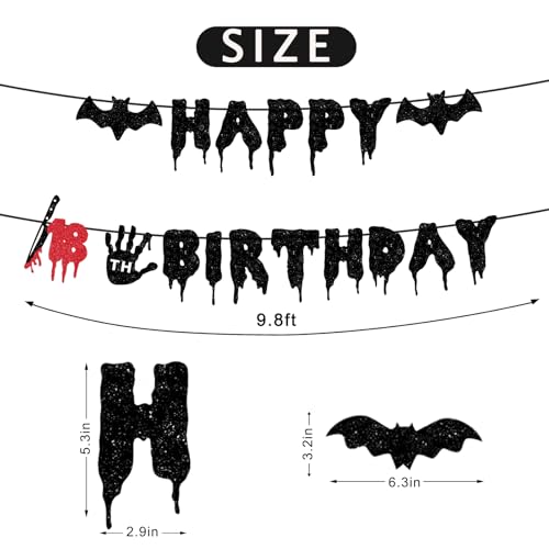 Halloween Killer 18th Birthday Banner - Bloody Horror Party Decor