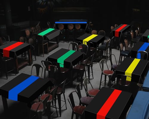 Disposable Plastic Tablecloths 54x108 Inches for Parties and Events - 12 Pack
