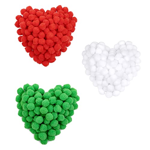 150 Pieces 1 Inch Craft Pom Poms for DIY Arts, Christmas Decorations
