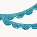 6.6FT Layered Tassel Fringe Garland for Party Decorations - Aqua Blue