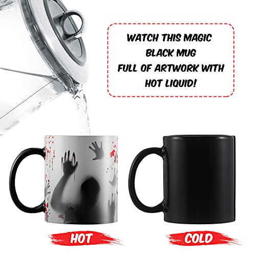Color Changing Zombie Mug - Heat Sensitive Ceramic Coffee Cup, 11 oz