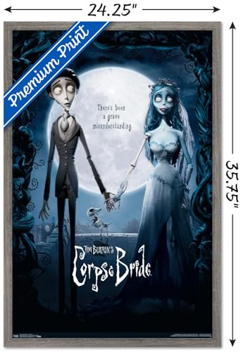 Tim Burton's The Corpse Bride Wall Poster - Barnwood Frame 22.375" x 34" - Modern Decor