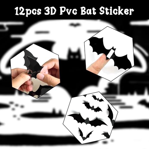 Halloween Party Decorations Banner Bat Stickers Fireplace Scarf Creepy Cloth Set