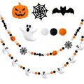 Halloween Felt Banner 2 Pcs Ghosts Pom Poms Halloween Decorations
