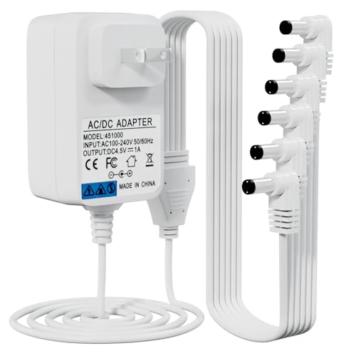 4.5V Power Adapter with 6 Output Heads for Lemax Christmas Village Decor