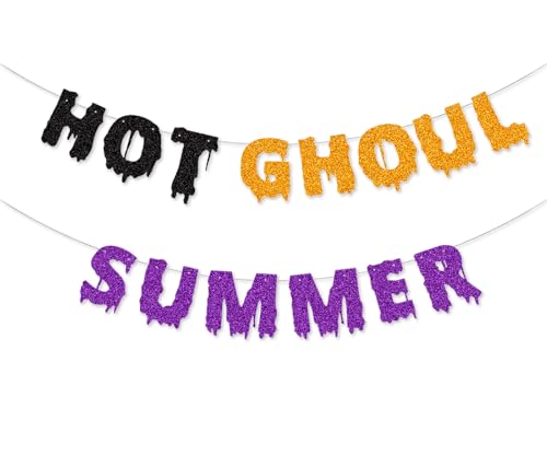 Summerween Banner Glitter Spooky Summer Halloween Photo Booth Decor