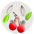 Cherry Silicone Mold with Cherry Leaves for Cake Decorating - Style K