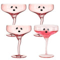 Halloween Ghost Martini Glasses - Pink, 4 Pack, 13 oz Cocktail Cups