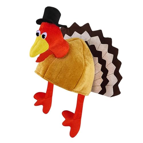 Adult Thanksgiving Turkey Hat Plush Cosplay Party Costume Accessory