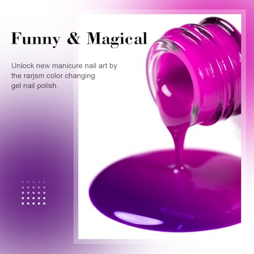 Color Changing Gel Nail Polish 15ML Dark to Bright Purple Mood Temperature Effect - RAR699