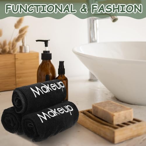 30 Pack Makeup Towels - Black Microfiber Face Washcloths for Deep Cleansing - Classic Variation