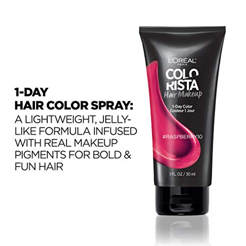 Temporary Hair Makeup Raspberry 10 - 1 Fl Oz, Washable Brunette Hair Color