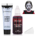 Halloween Zombie Makeup Kit with Face Paint, Fake Blood & Sponge - Zmobie Variation