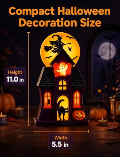 Halloween Haunted House Decorative Light USB LED Tabletop Lamp - Witch Variant