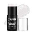 Oil Based Face & Body Paint Stick for Halloween Cosplay - White - Full Coverage, Smudge-Proof