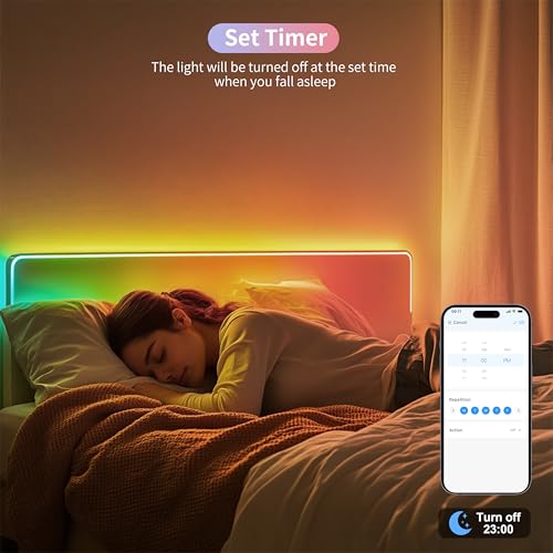 PAUTIX 20ft RGB Smart IC COB LED Strip Lights with Voice Control - Support Alexa & Google, Multicolor, 24V, Flexible Tape Light for Home & Party - Support Voice Activation