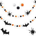 Halloween Banner Garland with Spider and Bat Decorations - 9.84 Ft, 2 Pieces