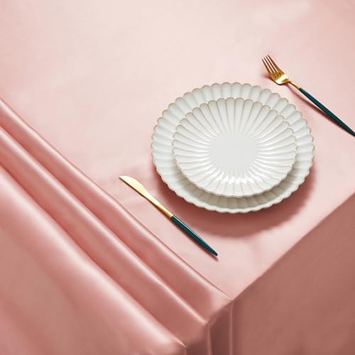 Square Satin Table Cover - Rose Gold, 52 x 52 Inches, Party Decor