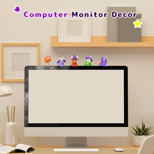 Mini Halloween Resin Figurines Set - 5PCS Desk Monitor Decorations