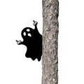 Funny Ghost Metal Sign Halloween Yard Decor Spooky Outdoor Ornament