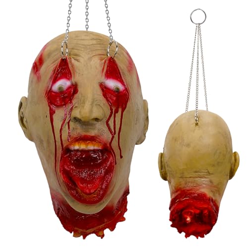 Halloween Zombie Head Decoration - Bloody Severed Head Prop - Variation A