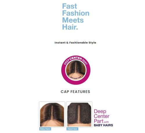 Sensationnel Dashly Lace Front Wig - Unit 10 Hand Tied Laceparting Ear to Ear Synthetic (1B OFFBLACK)