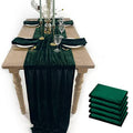 Emerald Green Velvet Table Runner 5 Pack 20x120 Inch Wedding & Party Decor
