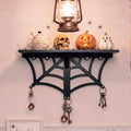 Funny Halloween Spider Web Shelf - Gothic Wooden Wall Decor, 20 Inch