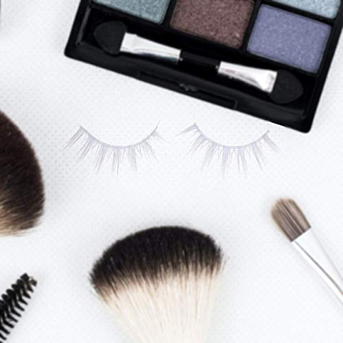 White False Eyelashes - Lightweight Natural Look for Cosplay & Parties - 2 Pairs