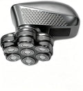7D Rotary Bald Head Shaver for Men - Waterproof Electric Razor with LED Battery Display - Dark Silver