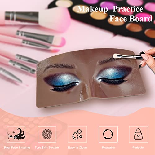 3D Makeup Practice Face Board Set with Kit for Artists, Students & Beginners - Eyes & Eyeshadow Training - Variation #4