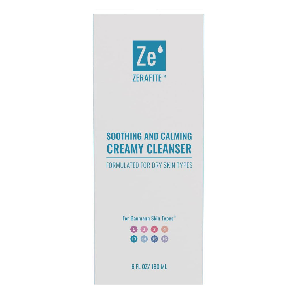 ZERAFITE Soothing and Calming Creamy Cleanser for Dry & Sensitive Skin (6 Fl. oz.)