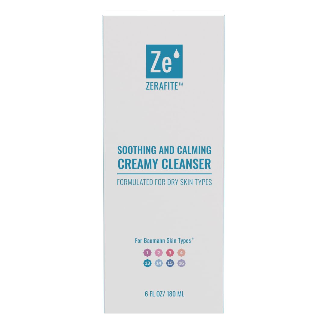 ZERAFITE Soothing and Calming Creamy Cleanser for Dry & Sensitive Skin (6 Fl. oz.)