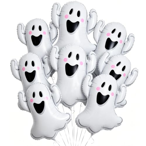 Halloween Ghost Balloons Party Decorations - 8 Pack Indoor Spooky Balloons