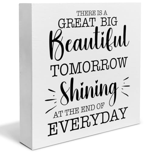 Beautiful Tomorrow Wooden Quote Sign - Inspirational Decor for Home & Office with Variation