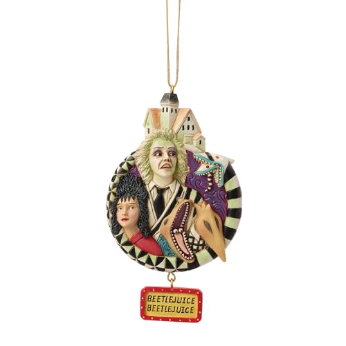 Beetlejuice Jim Shore Hanging Ornament - Cult Classic Holiday Decor, 4.92 Inch
