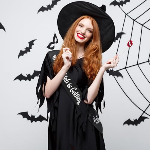 Halloween Bride to Be Sash - Black Gothic Bachelorette Party Accessory
