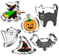 Halloween Cookie Cutter Set - Ghost Pumpkin Bat Witch Hat 6Pcs Halloween Baking