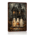 Halloween Ghost House Wall Art - Spooky Ghost Wall Decor - Variation 3