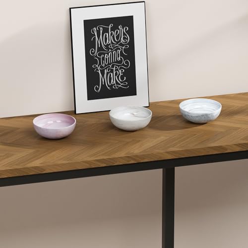 Pink Marble Pattern Ceramic Candy Bowl - Small Decorative Dish for Office & Home