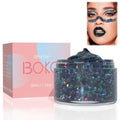 Boko 50ML Body Glitter Gel - Halloween Black Chunky Glitter with Variation Witch Black