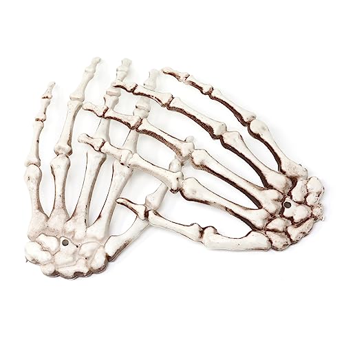 Realistic Life Size Skeleton Hands for Halloween Props and Decorations - 1 Pair