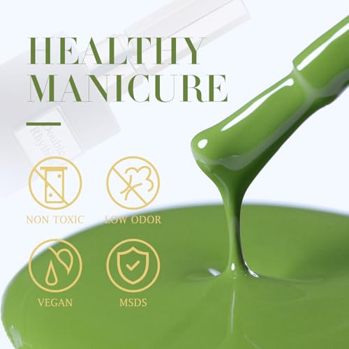 Green Gel Polish 15ML Same Color Soak Off Nail Art Manicure Kit - Double Rhythm